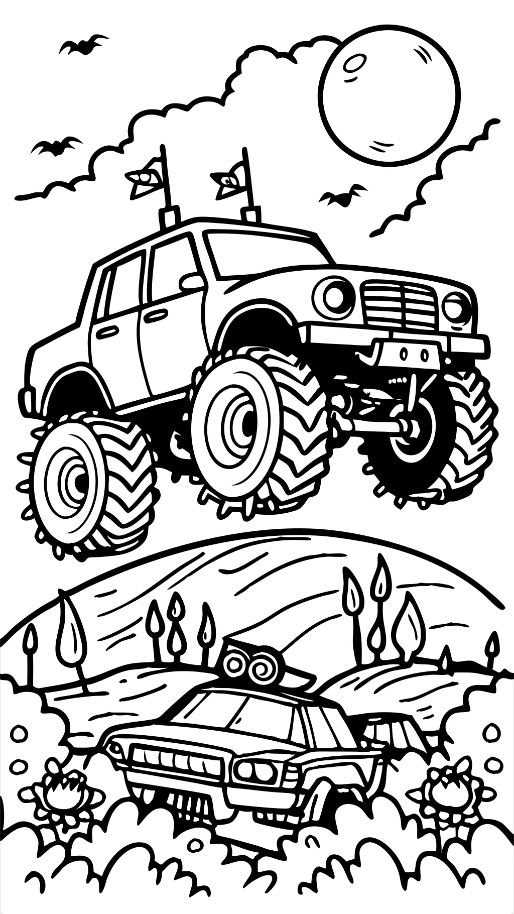 monster truck grave digger coloring pages